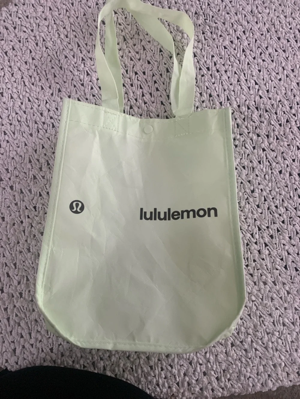 lululemon athletica reusable Mint Green Logo Tote